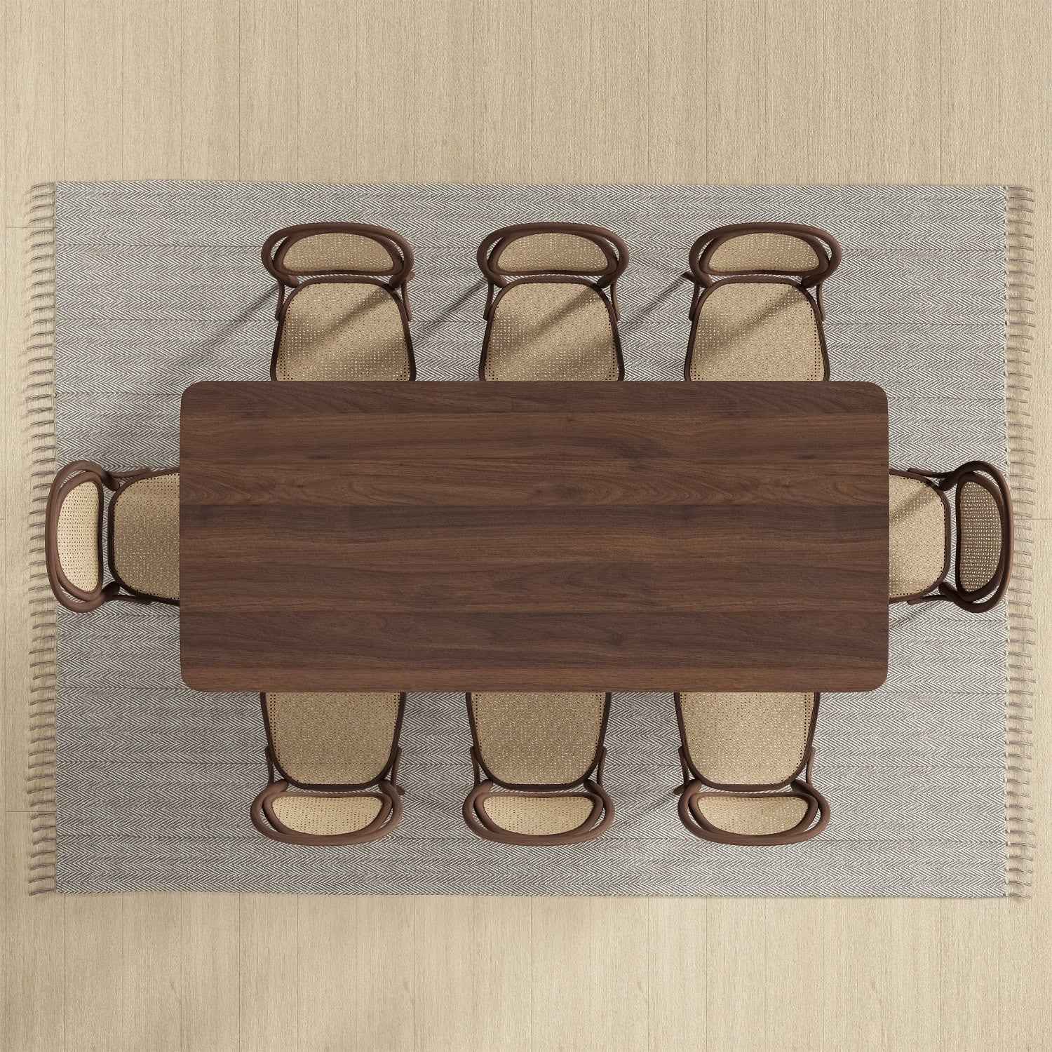 79" Walnut Wood Square Bar Table