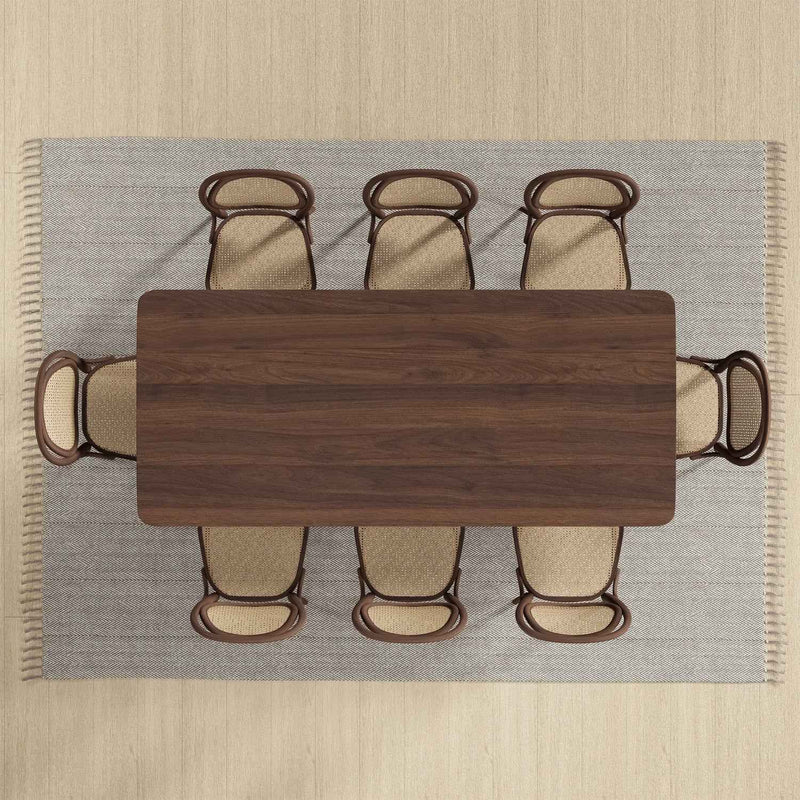 79" Walnut Wood Square Bar Table