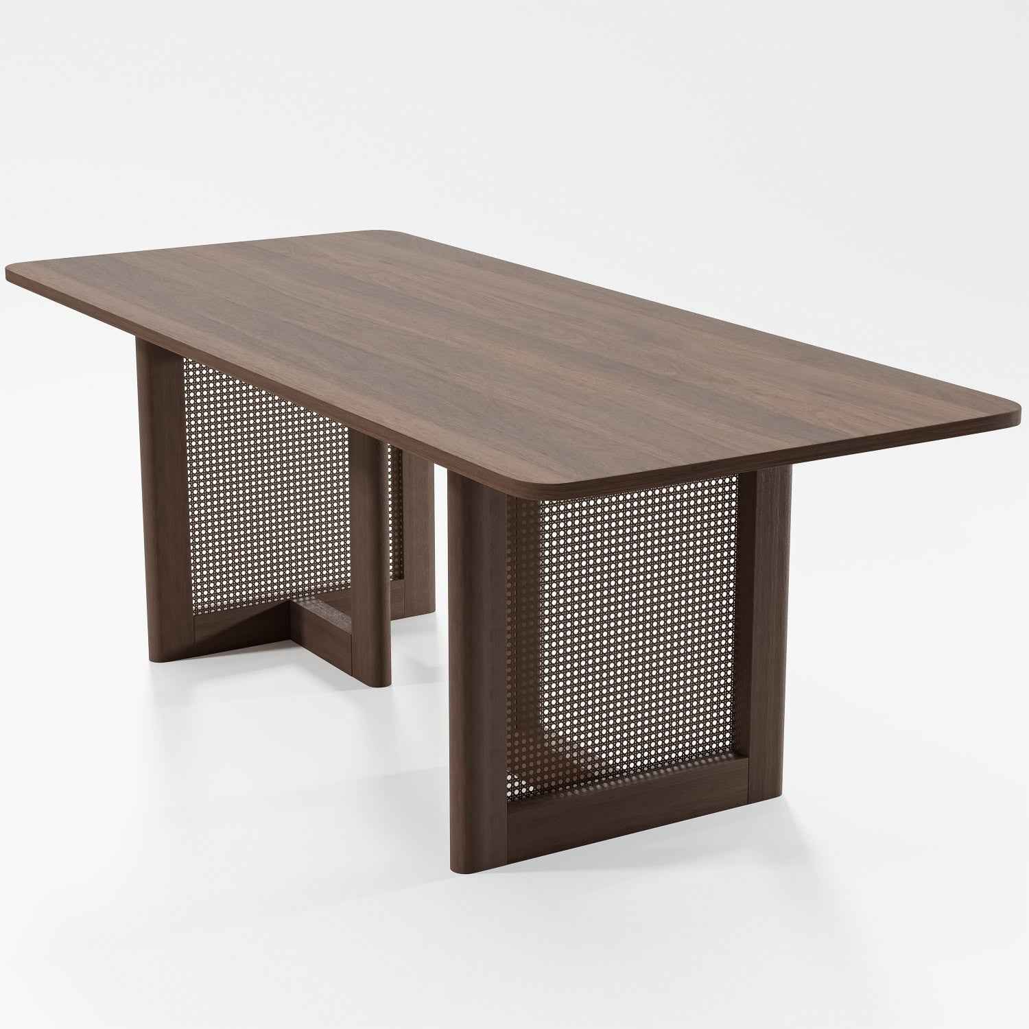 79" Walnut Wood Square Bar Table