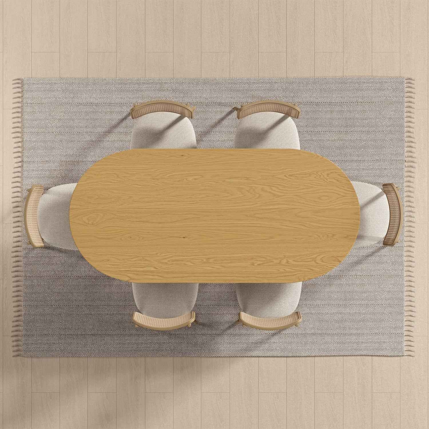 67" Unfinished Wood Oval Bar Table