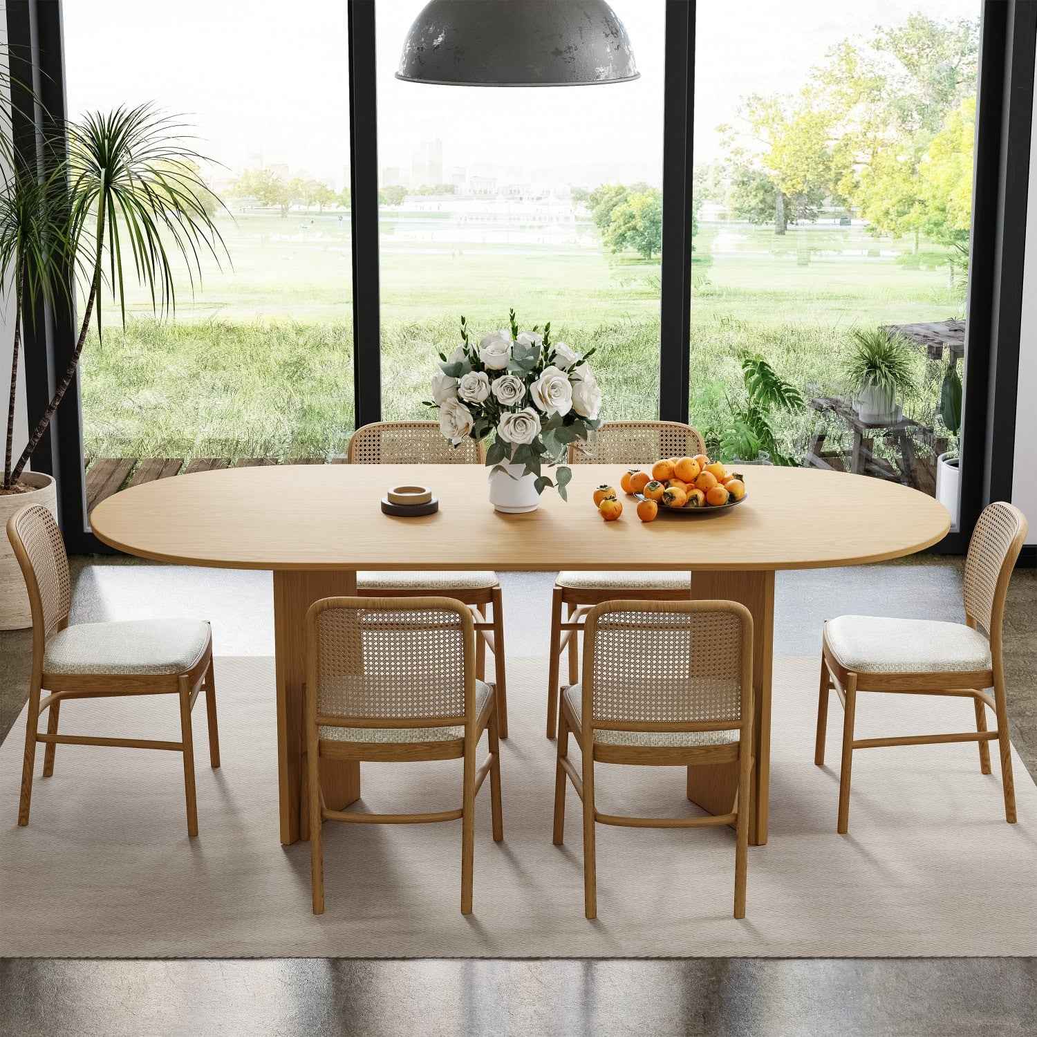 67" Unfinished Wood Oval Bar Table