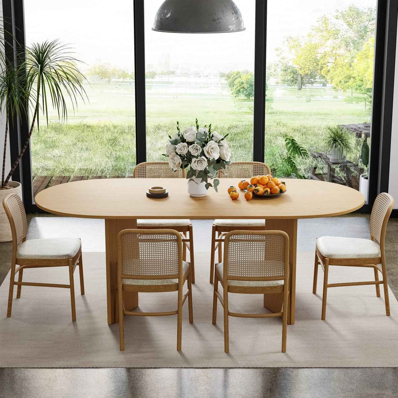 67" Unfinished Wood Oval Bar Table