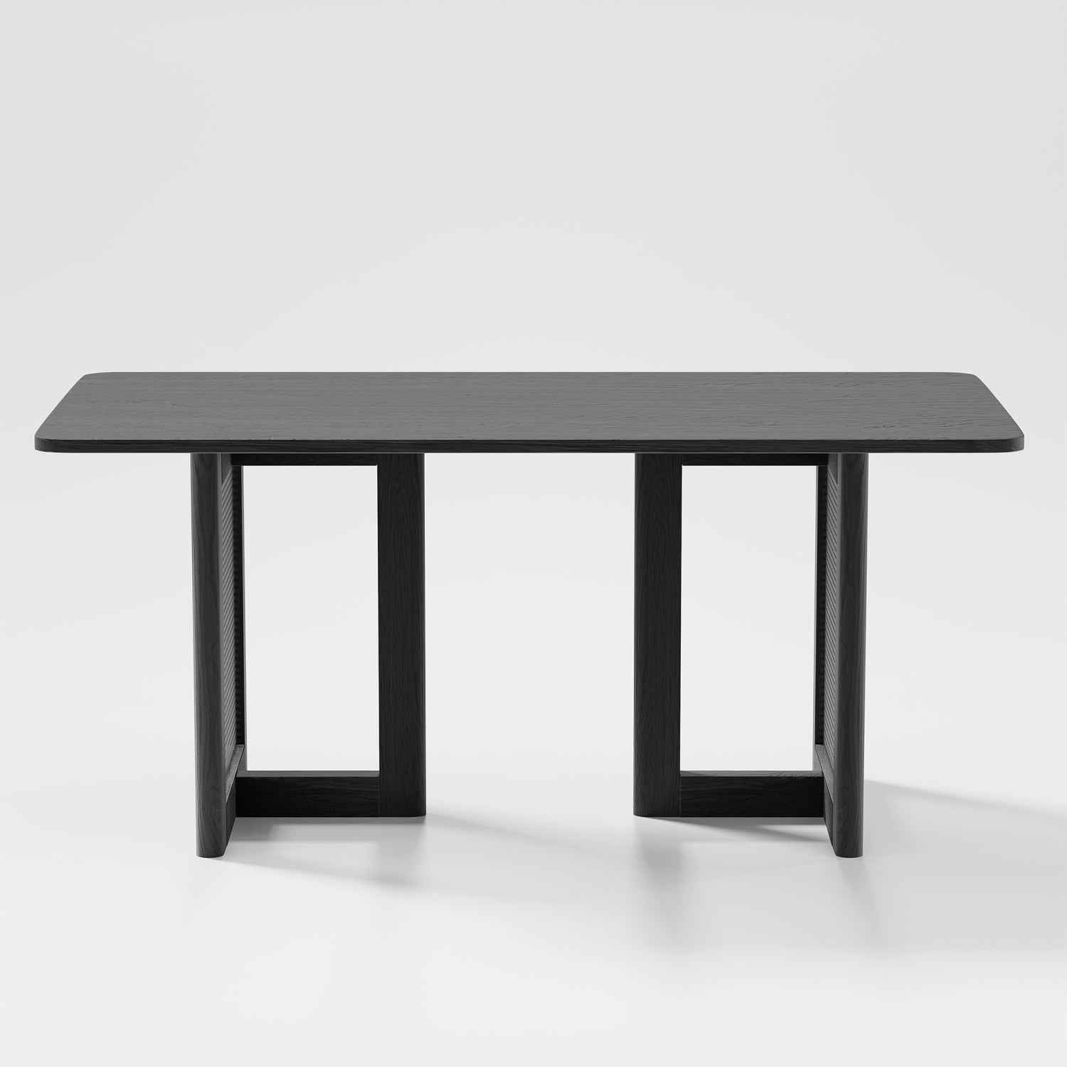 67" Black Wood Square Bar Table