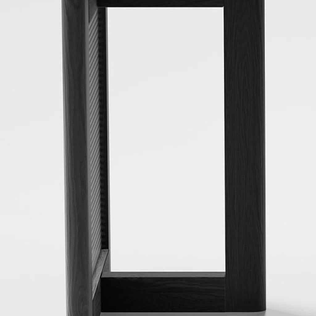 67" Black Wood Square Bar Table