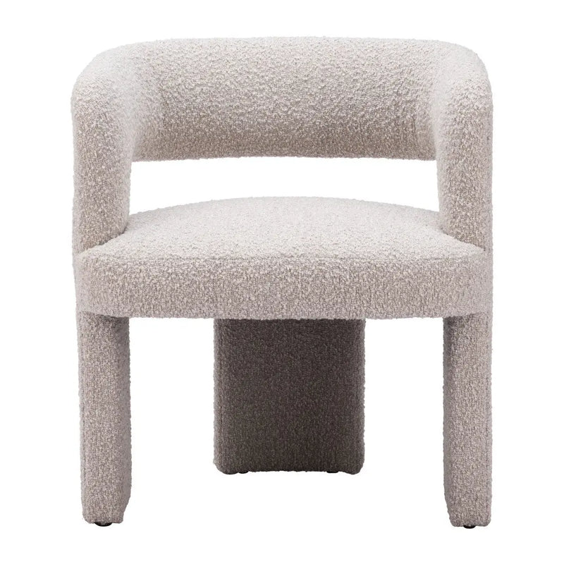 27" Beige Faux Shearling And Upholstered Arm Chair Homeroots Living Room