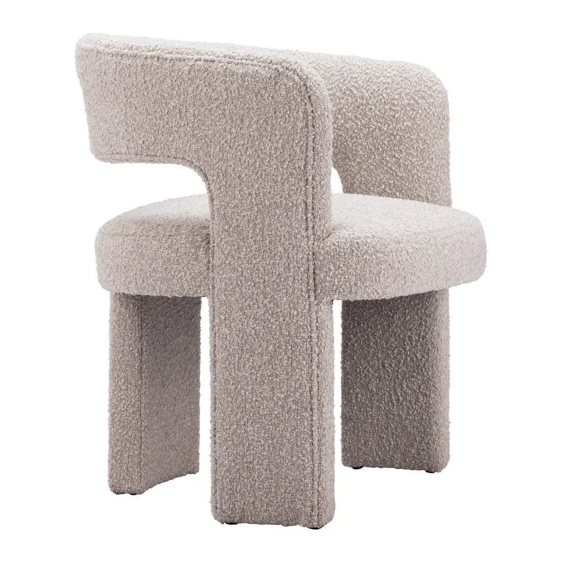27" Beige Faux Shearling And Upholstered Arm Chair Homeroots Living Room