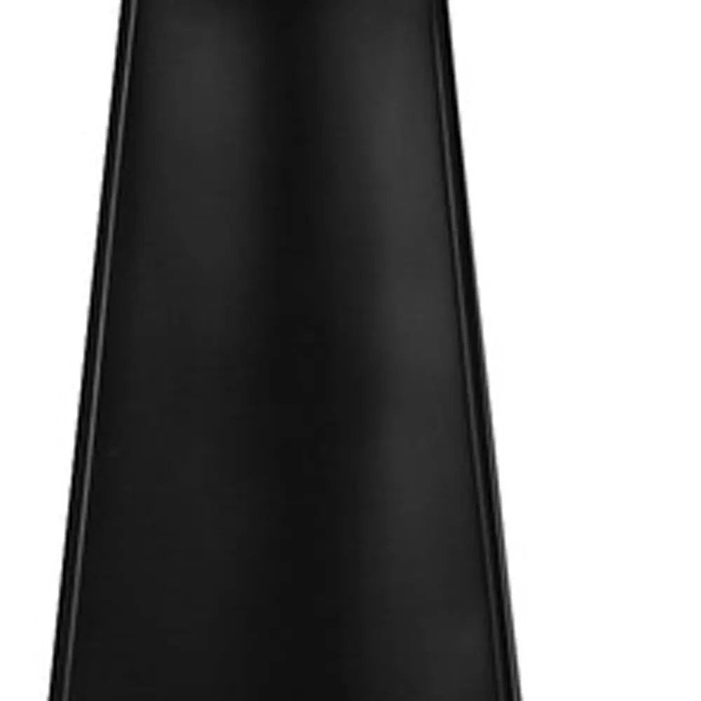27" Black Geometric Table Lamp With Beige Drum Shade Homeroots Lighting