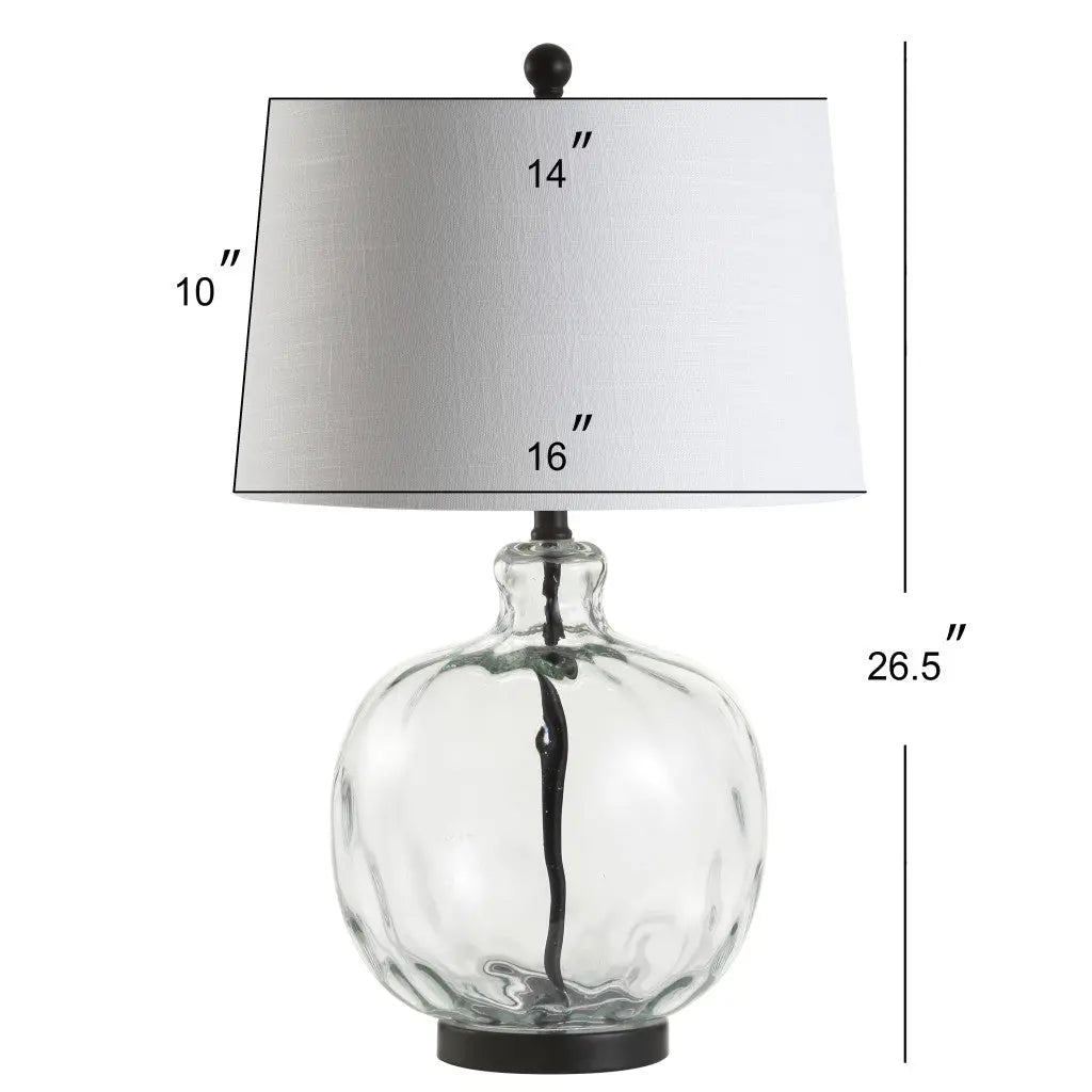 27" Black Globe Table Lamp With Globe Shade Homeroots Lighting