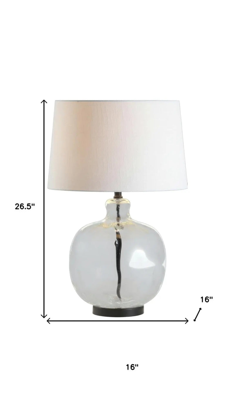 27" Black Globe Table Lamp With Globe Shade Homeroots Lighting
