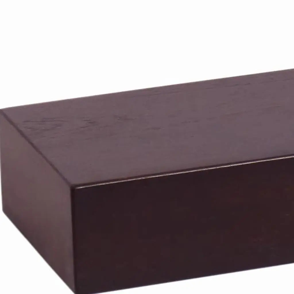 27" Brown Wood Wall Mounted Floating Shelf Homeroots Organization