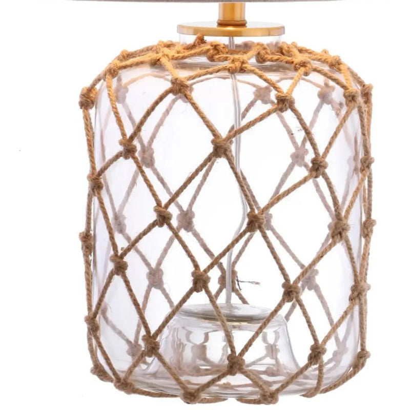 27" Clear Novelty Table Lamp LED With Drum Shade Homeroots Lighting