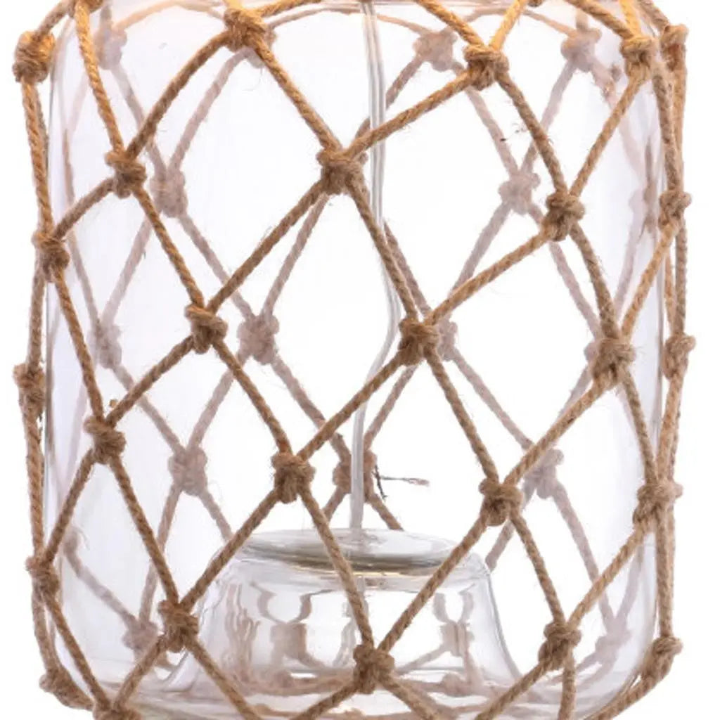 27" Clear Novelty Table Lamp LED With Drum Shade Homeroots Lighting