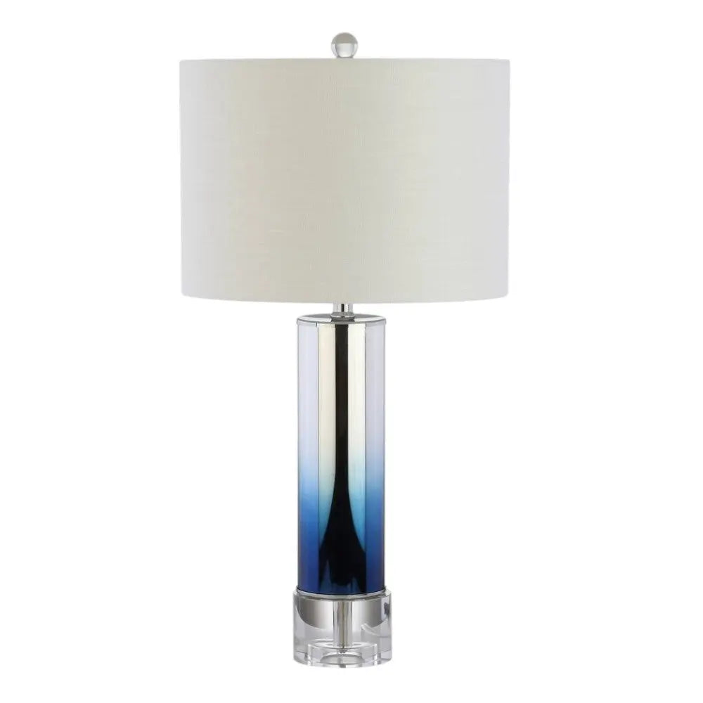 27" Clear Novelty Table Lamp With Drum Shade Homeroots Lighting