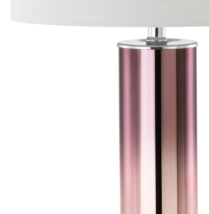 27" Clear Novelty Table Lamp With Drum Shade Homeroots Lighting