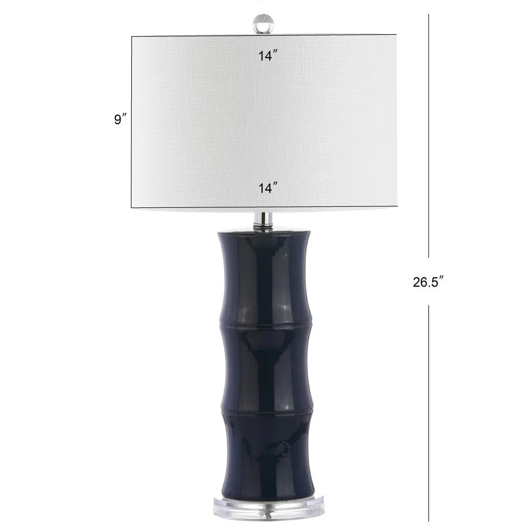 27" Clear Novelty Table Lamp With Drum Shade Homeroots Lighting