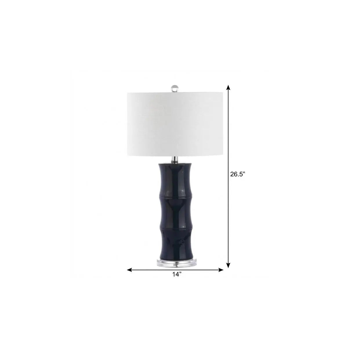 27" Clear Novelty Table Lamp With Drum Shade Homeroots Lighting