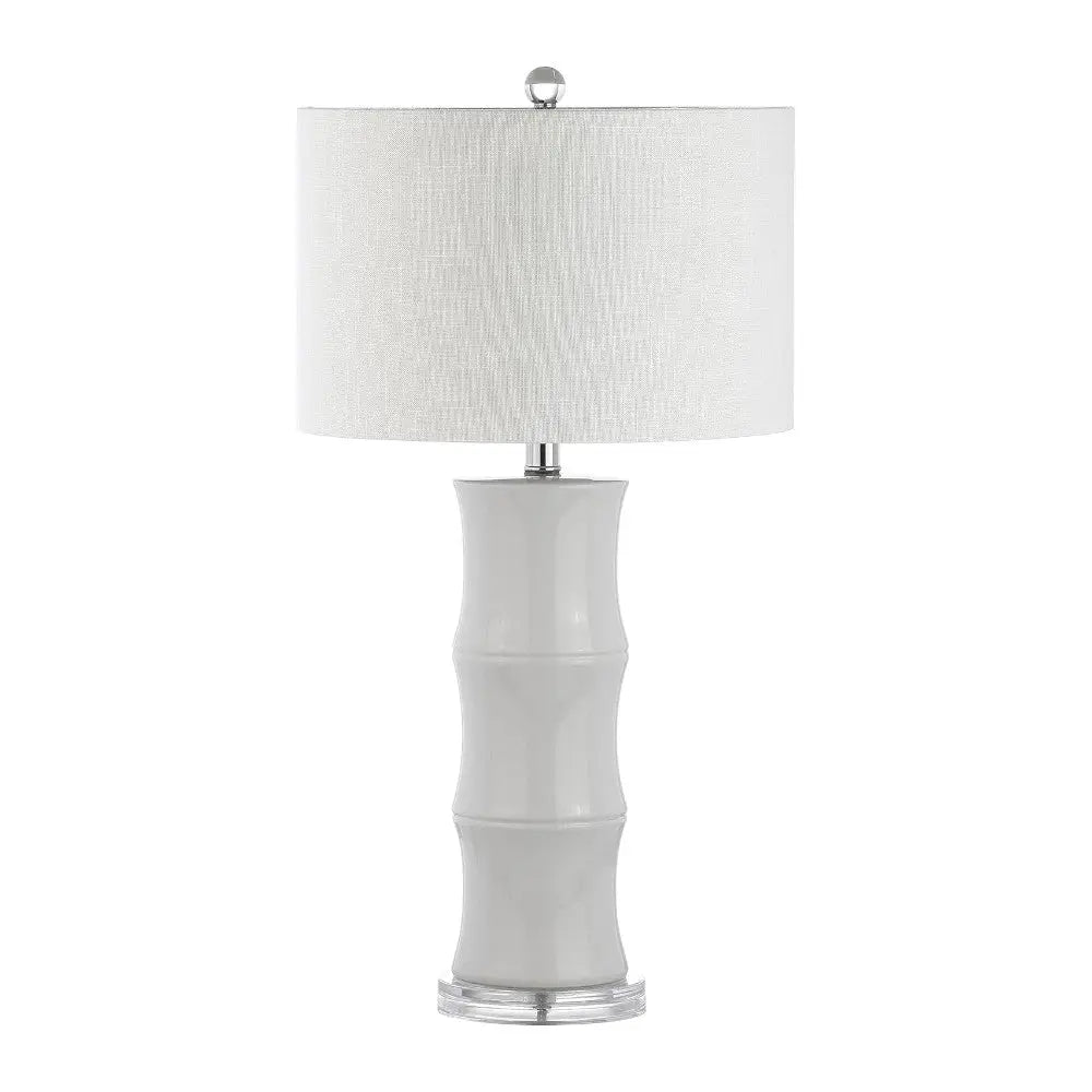 27" Clear Table Lamp With Drum Shade Homeroots Lighting