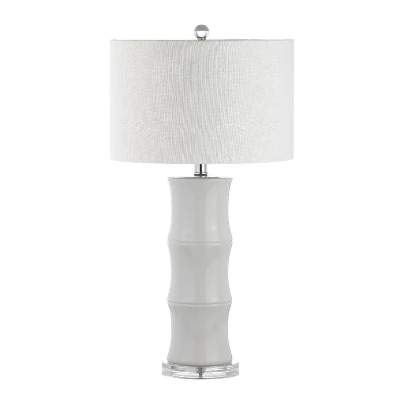 27" Clear Table Lamp With Drum Shade Homeroots Lighting