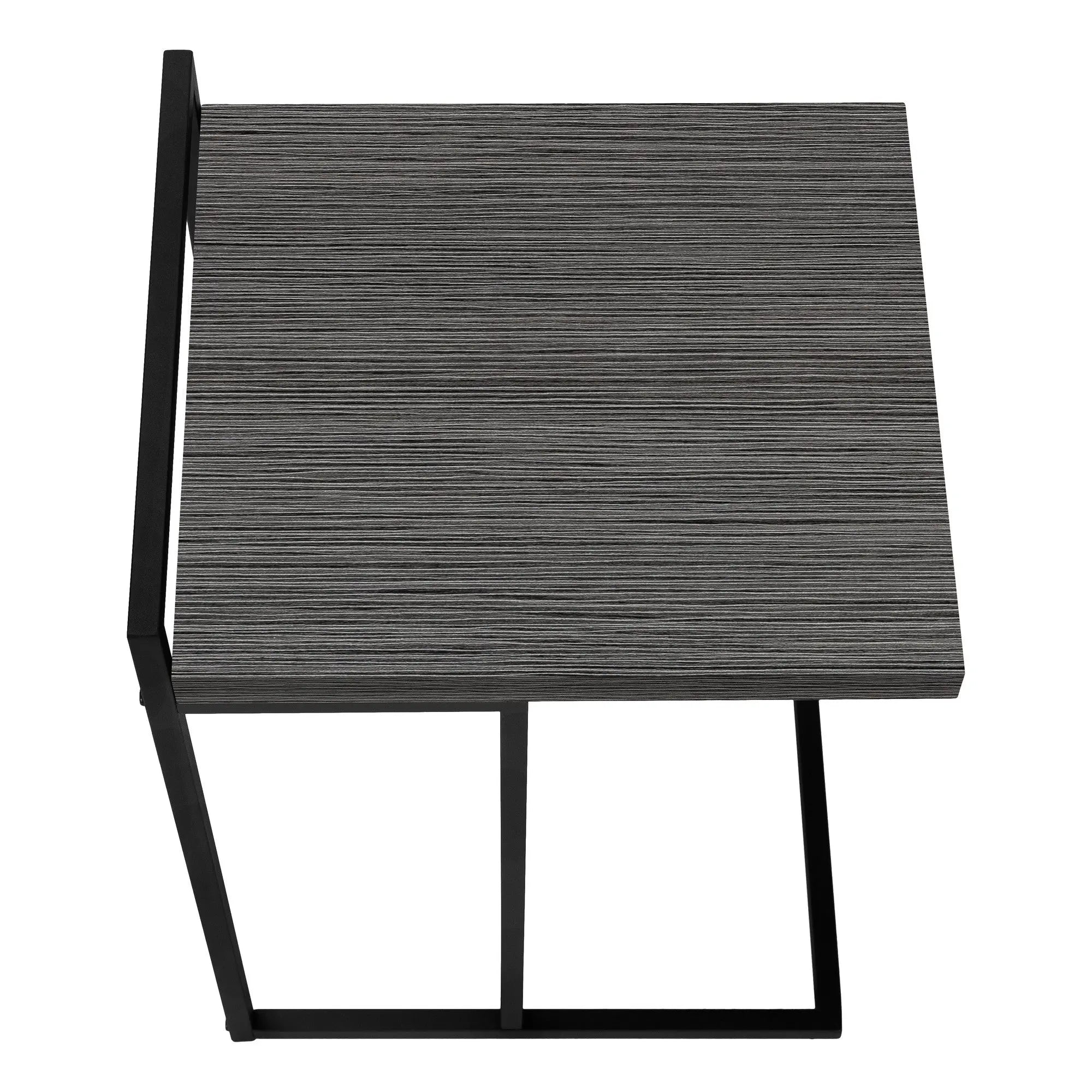 27" Dark Gray and Black Wood and Iron End Table Homeroots Living Room