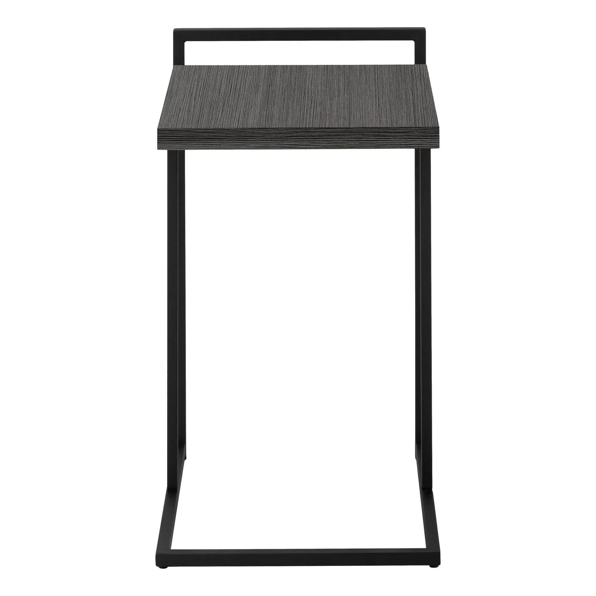 27" Dark Gray and Black Wood and Iron End Table Homeroots Living Room