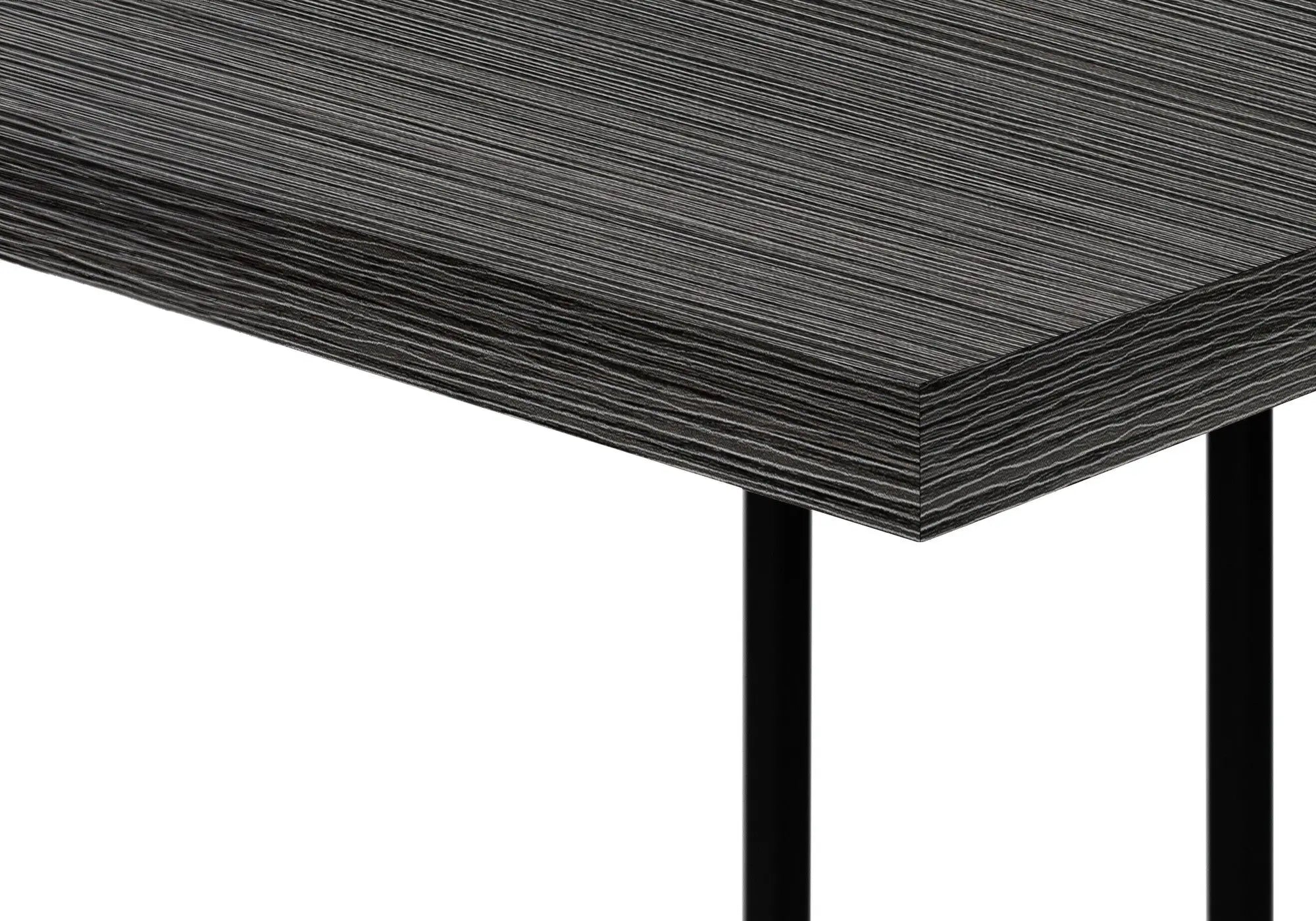 27" Dark Gray and Black Wood and Iron End Table Homeroots Living Room