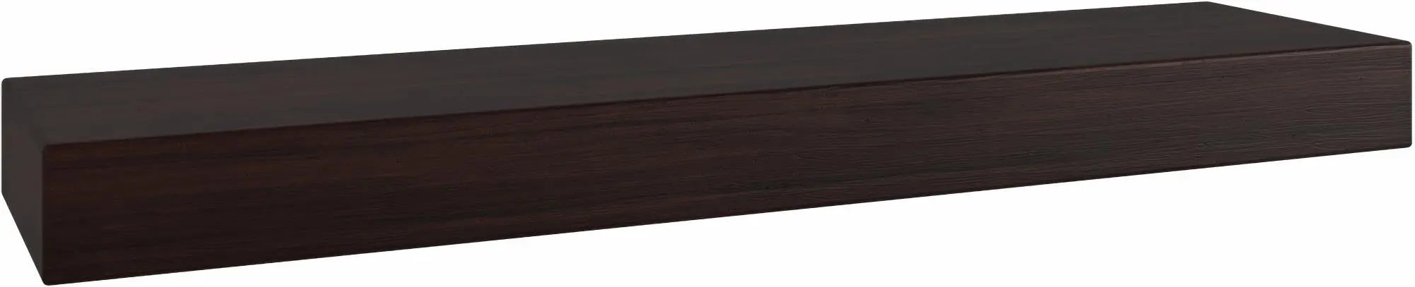 27" Espresso Wood Wall Mounted Floating Shelf Homeroots Organization
