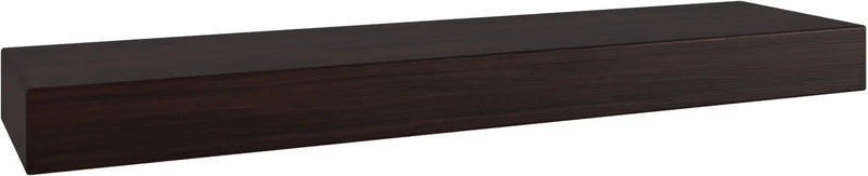 27" Espresso Wood Wall Mounted Floating Shelf Homeroots Organization