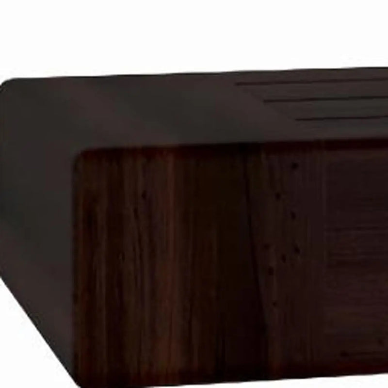 27" Espresso Wood Wall Mounted Floating Shelf Homeroots Organization