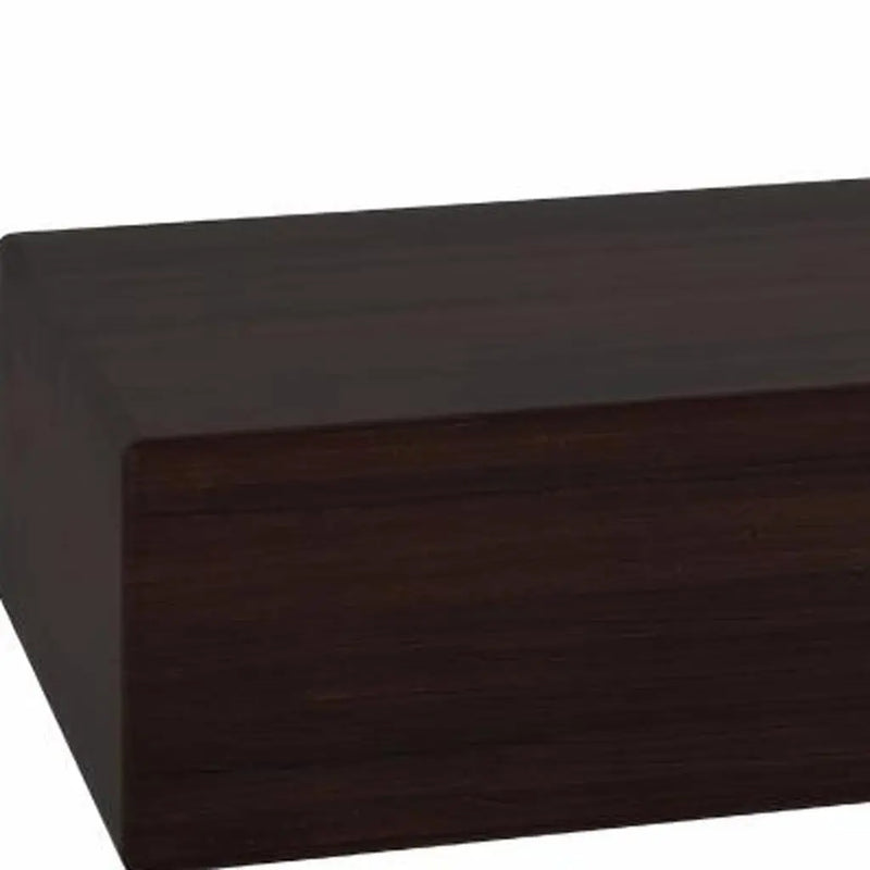 27" Espresso Wood Wall Mounted Floating Shelf Homeroots Organization