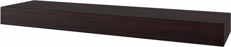 27" Espresso Wood Wall Mounted Floating Shelf Homeroots Organization