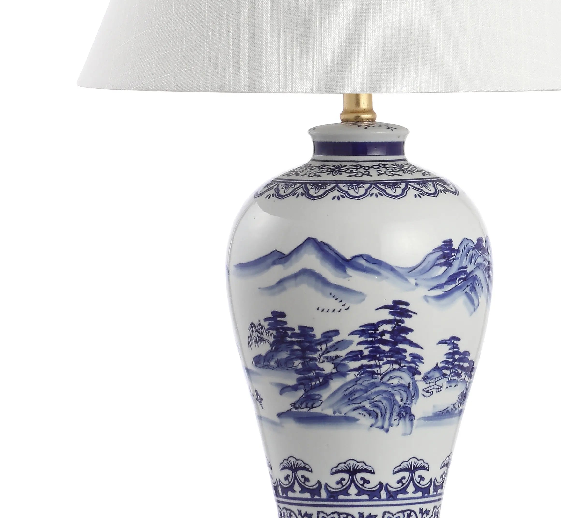 27" Gold Novelty Table Lamp LED With Empire Shade Homeroots Lighting