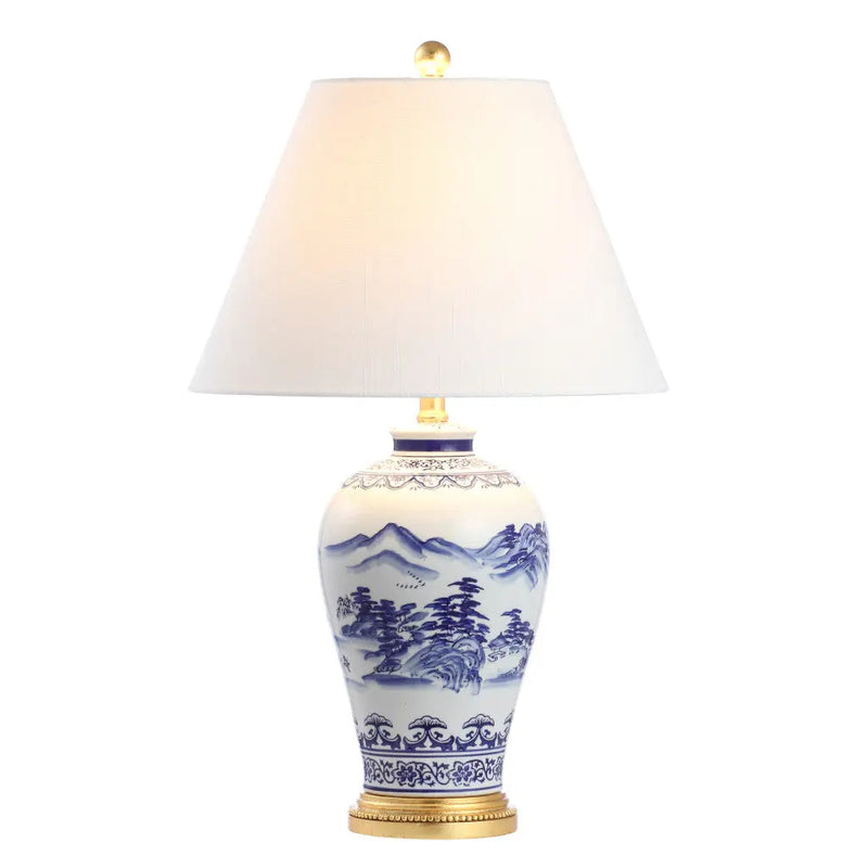 27" Gold Novelty Table Lamp LED With Empire Shade Homeroots Lighting