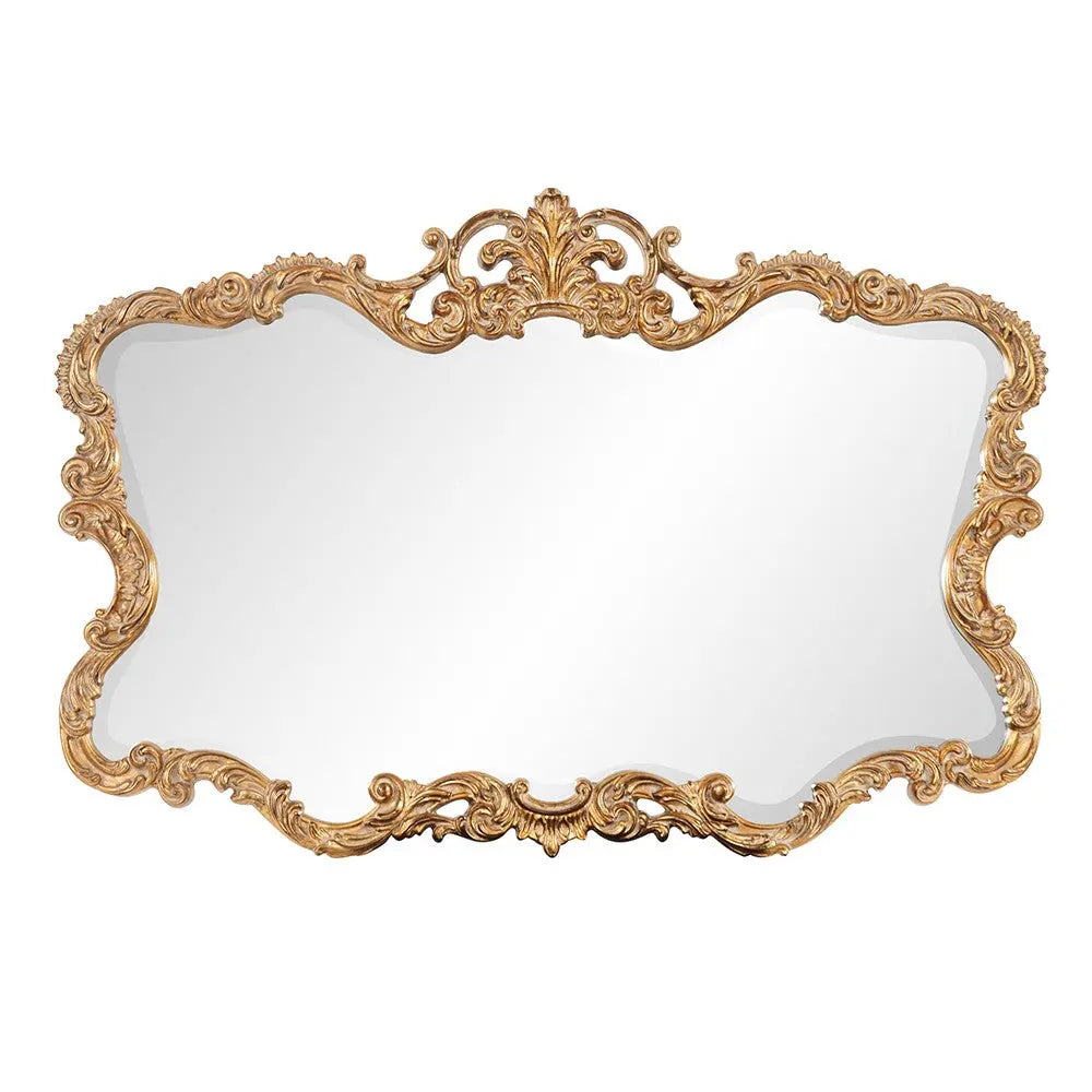 27" Gold Ornate Scroll Framed Accent Mirror Homeroots Bed & Bath