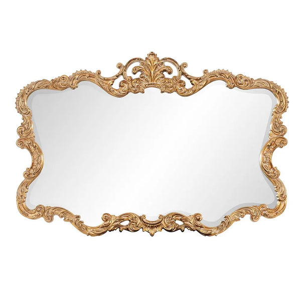 27" Gold Ornate Scroll Framed Accent Mirror Homeroots Bed & Bath