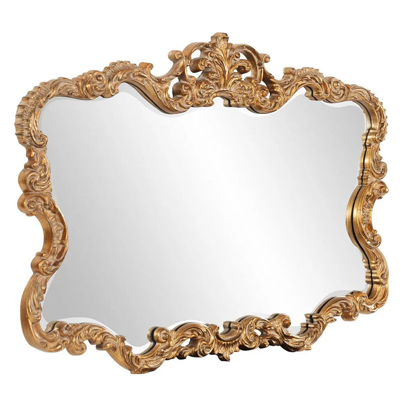 27" Gold Ornate Scroll Framed Accent Mirror Homeroots Bed & Bath
