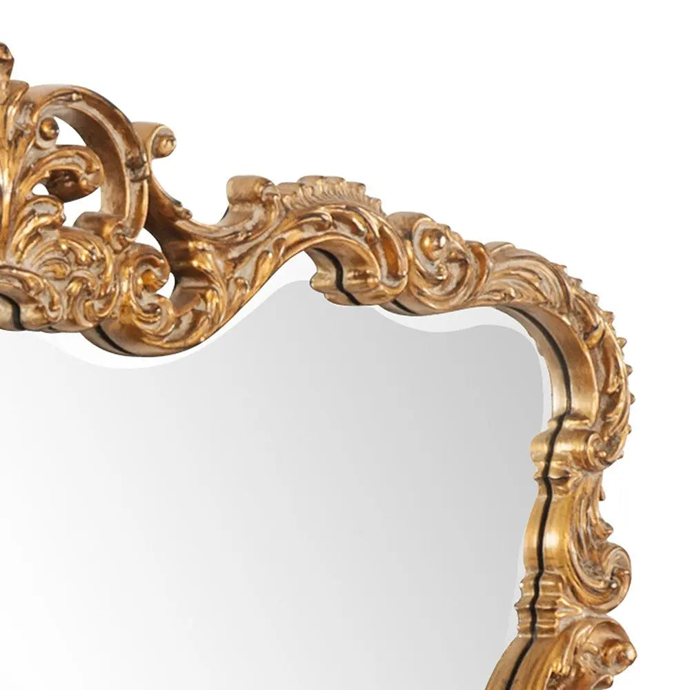 27" Gold Ornate Scroll Framed Accent Mirror Homeroots Bed & Bath