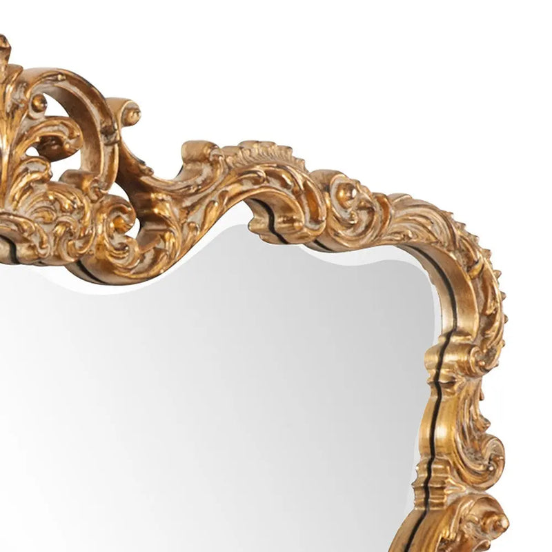 27" Gold Ornate Scroll Framed Accent Mirror Homeroots Bed & Bath