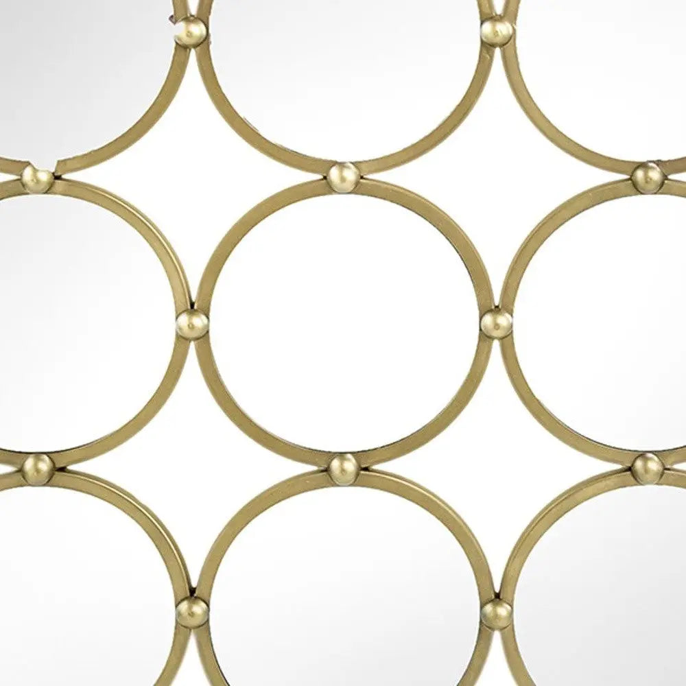 27" Gold Square Iron Framed Accent Mirror Homeroots Bed & Bath
