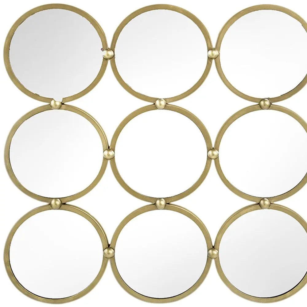 27" Gold Square Iron Framed Accent Mirror Homeroots Bed & Bath