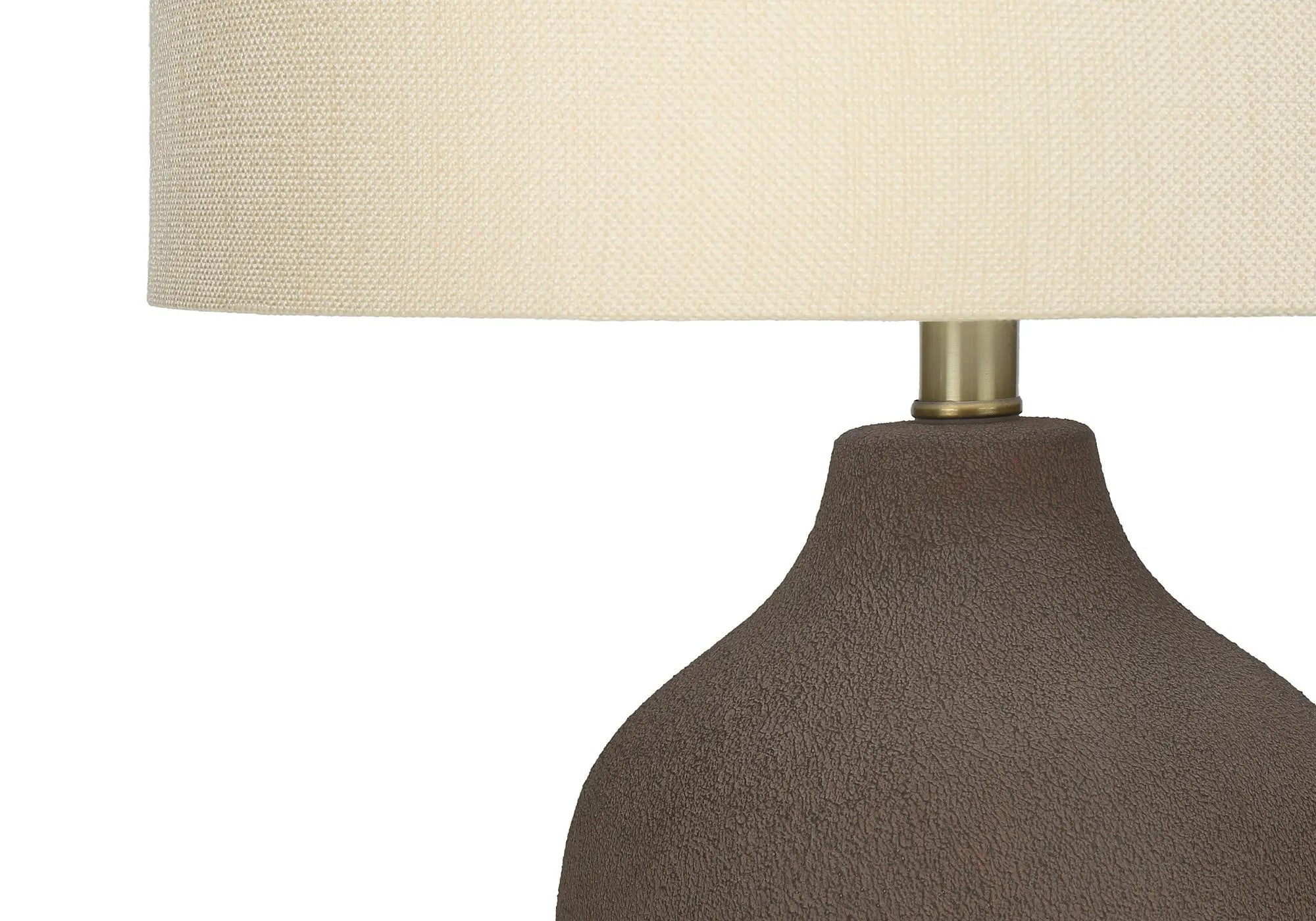 27" Gray Ceramic Urn Table Lamp With Beige Drum Shade Homeroots Lighting
