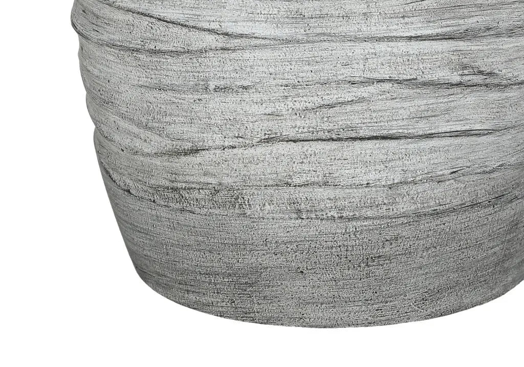 27" Gray Cylinder Table Lamp With Ivory Drum Shade Homeroots Lighting