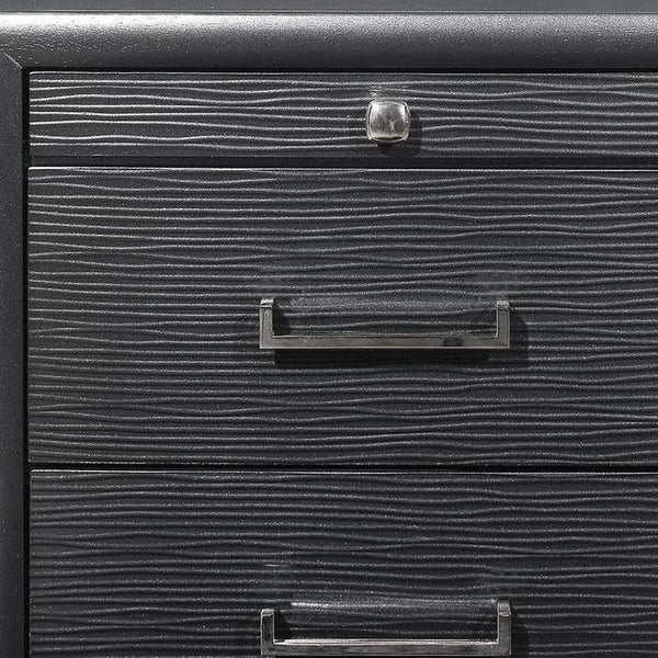 27" Gray Wood Two Drawer Nightstand Homeroots Bed & Bath