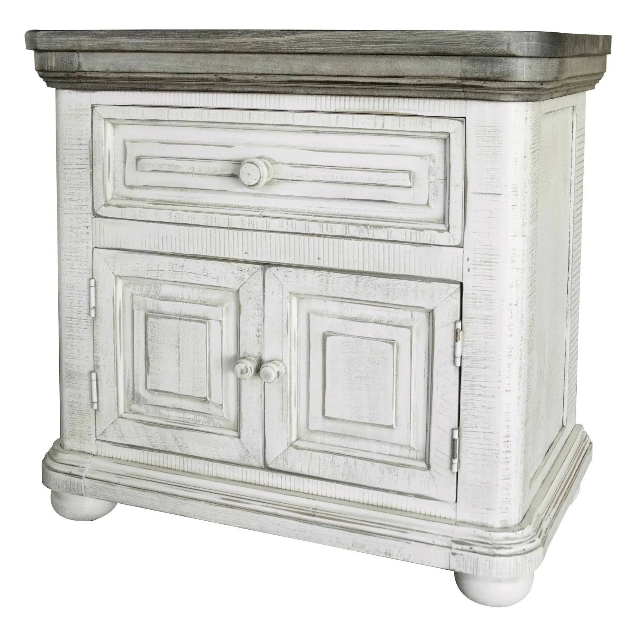 27" Ivory Solid Wood One Drawer Nightstand Homeroots Bed & Bath