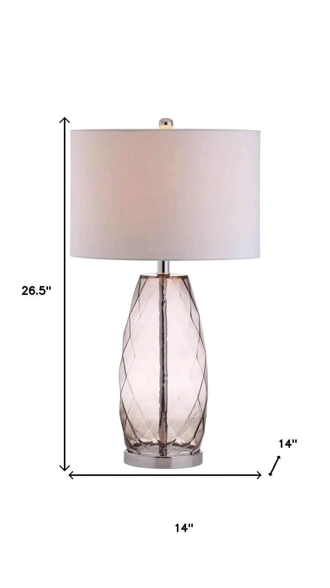 27" Silver Novelty Table Lamp With Drum Shade Homeroots Lighting