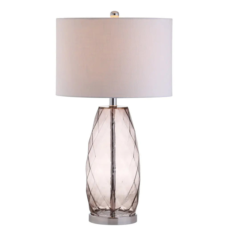 27" Silver Novelty Table Lamp With Drum Shade Homeroots Lighting