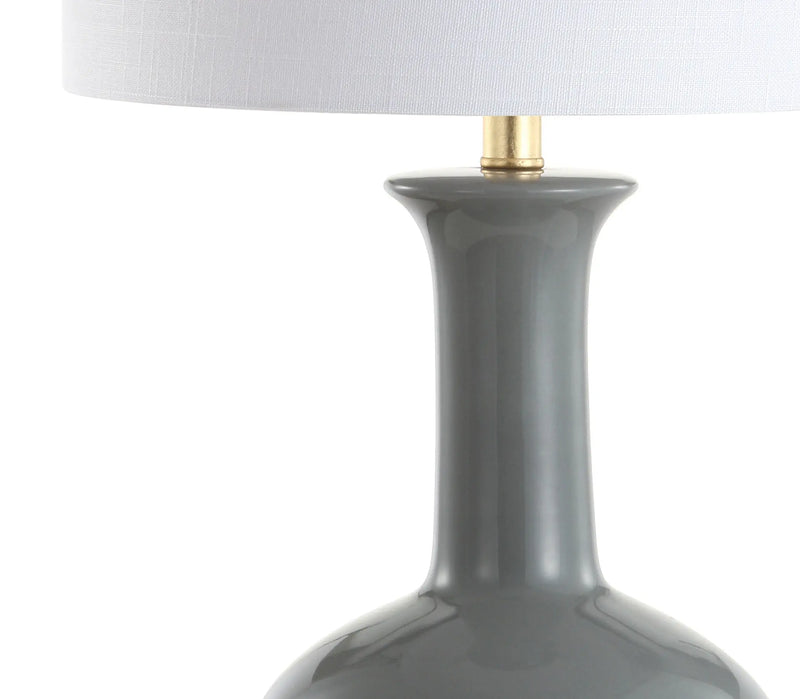 27" Steel Blue And Gold Novelty Table Lamp With Drum Shade Homeroots Lighting