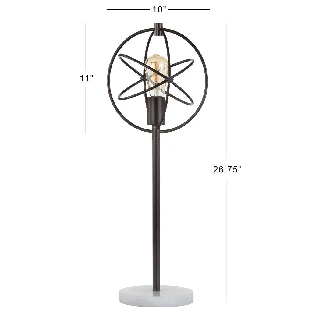 27" White Novelty Table Lamp With Globe Shade Homeroots Lighting