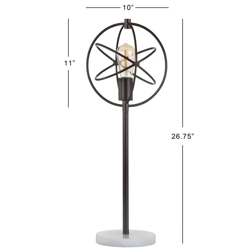 27" White Novelty Table Lamp With Globe Shade Homeroots Lighting