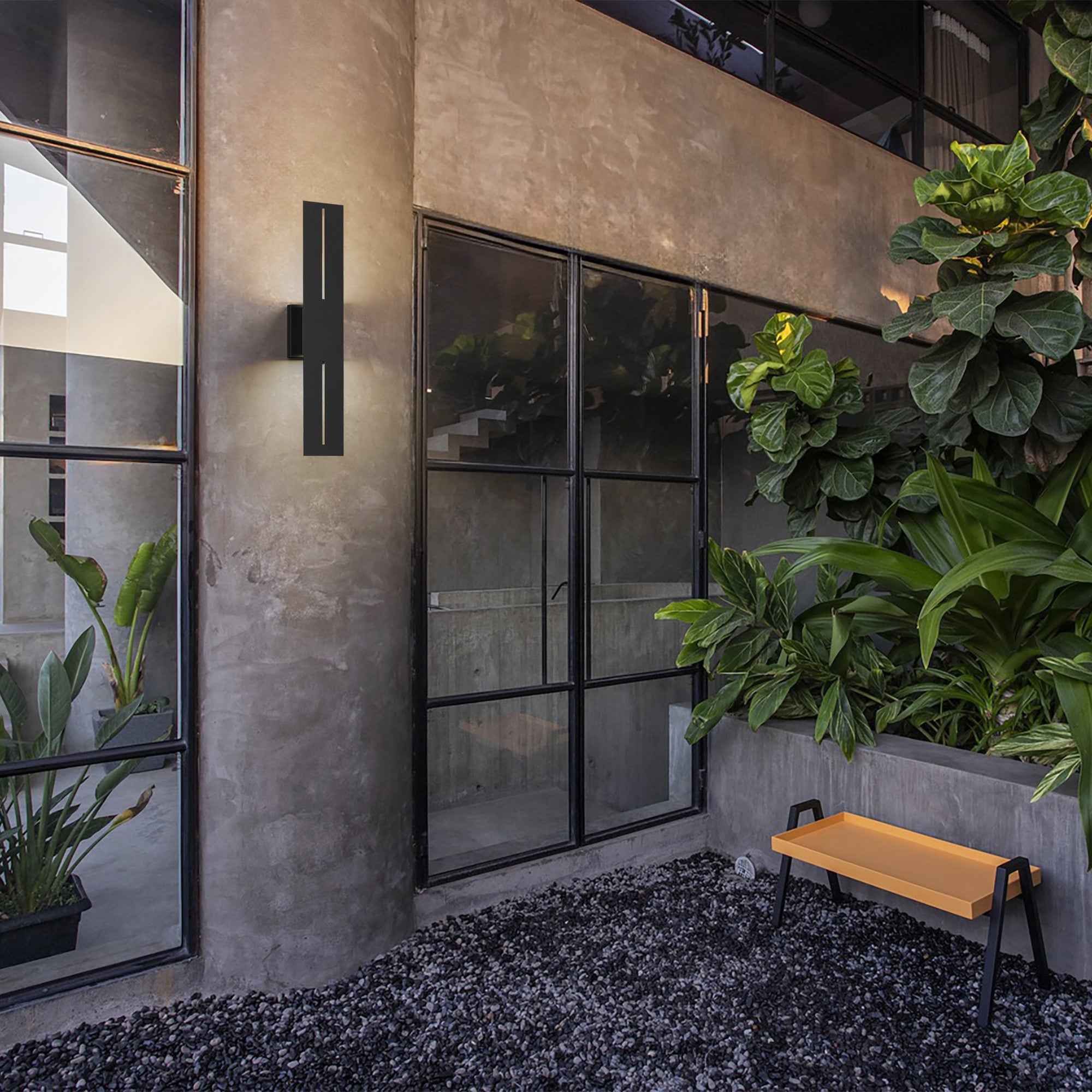 24" Black Metal Flush Mount