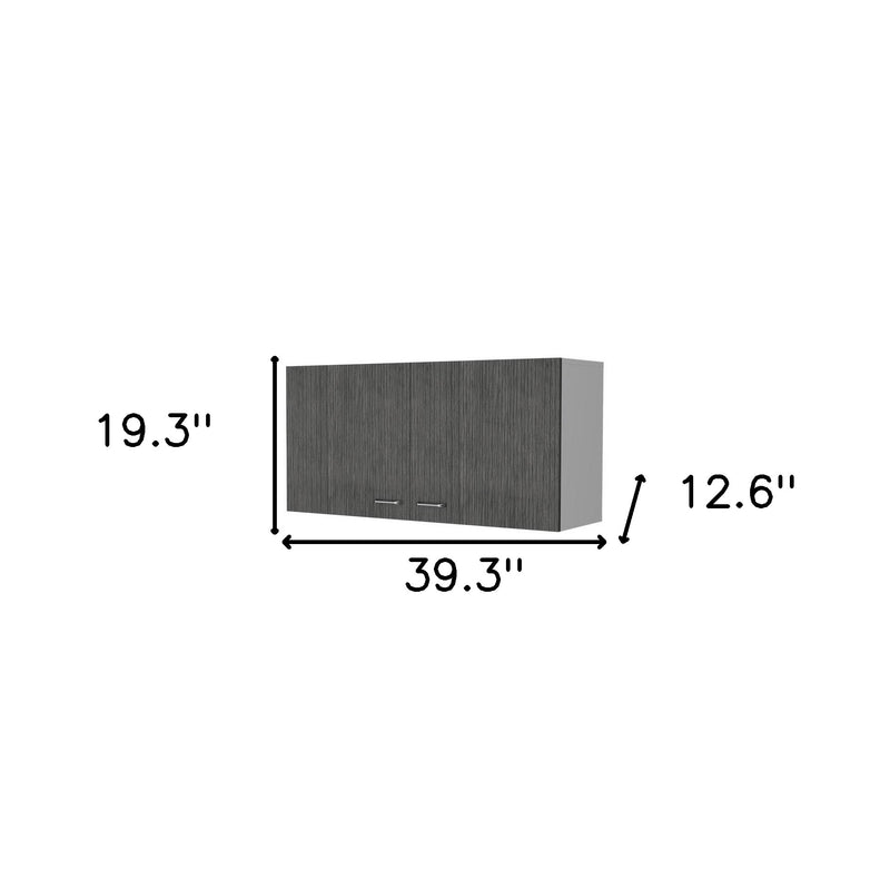 39" White Wood Wall Mounted Accent Cabinet - Kitchen & Dining